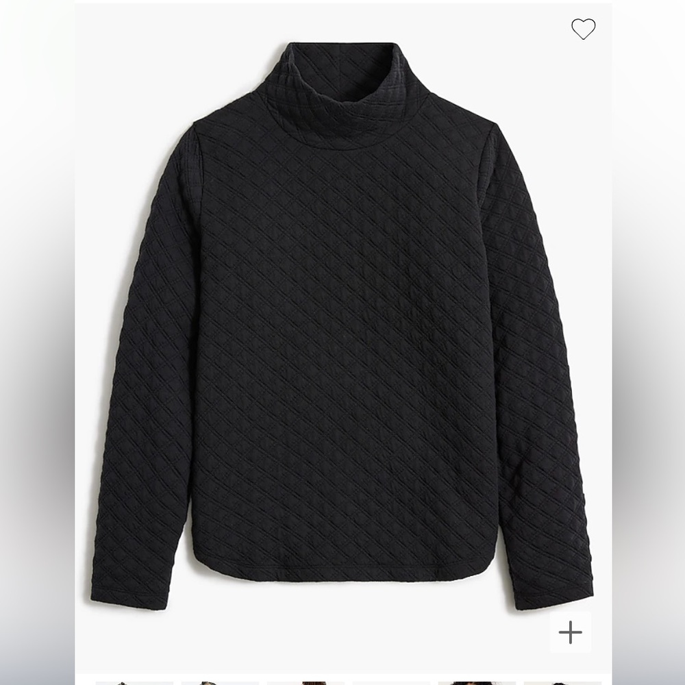 J. Crew Quilted mockneck pullover